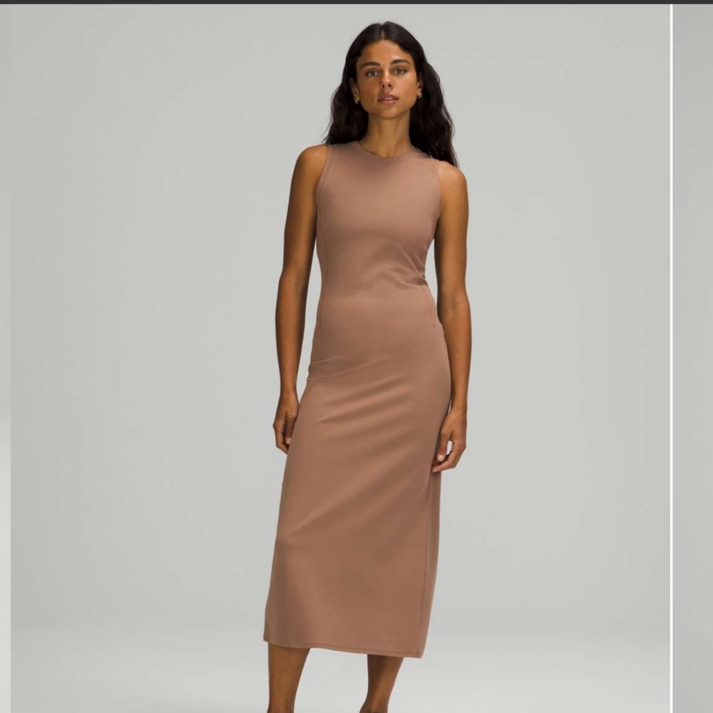 Lululemon All Aligned Midi Dress Cacao